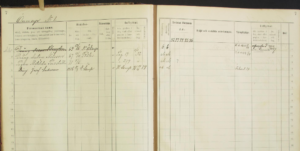 Swedish household examination record shown against a black background, handwritten