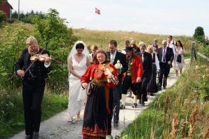 Danish marriage ceremony outside