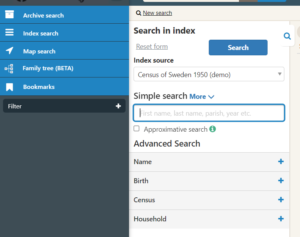 how to use the Swedish Archives website with ease, www.savvygenealogy.com