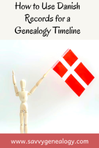 how to use Danish records for a genealogy timeline, www.savvygenealogy.com